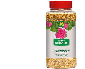 Abono encapsulado para geranios y plantas de flor
